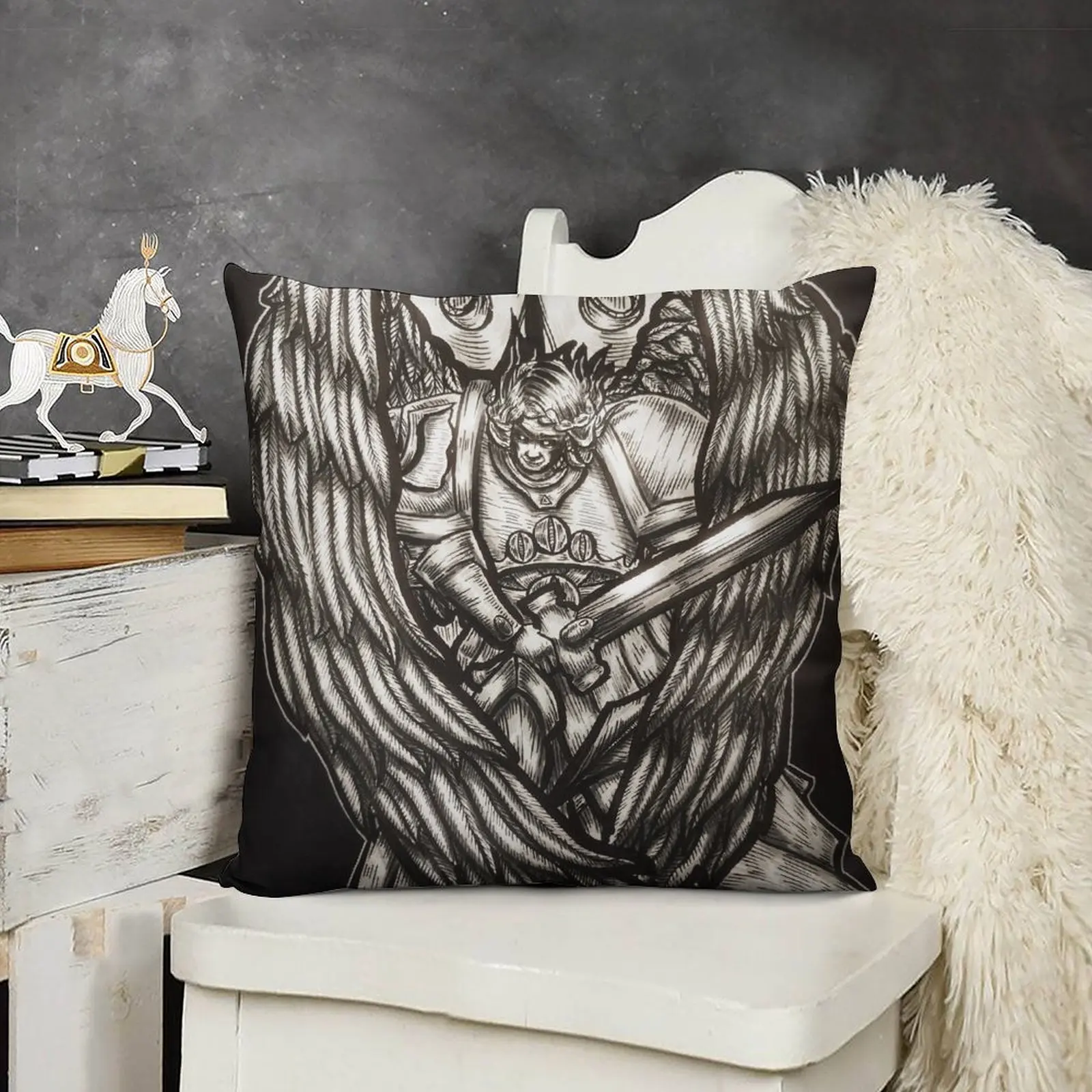 Портрет кровавой декоративной подушки Рождественская подушка