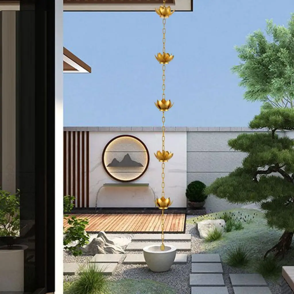 Цепочка Лотос для водосточных водоемов сменный канал цветочных чашек цепь от