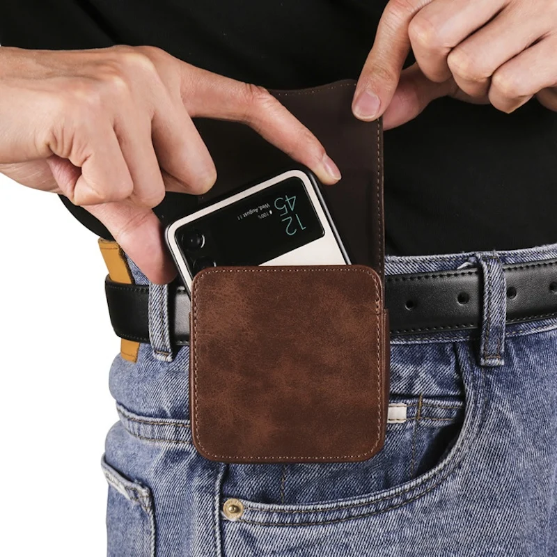 Флип-чехол для Samsung Z 6/Флип 5/флип 4/флип 3 кожаный чехол Motorola Razr 40 ультра Карманный с