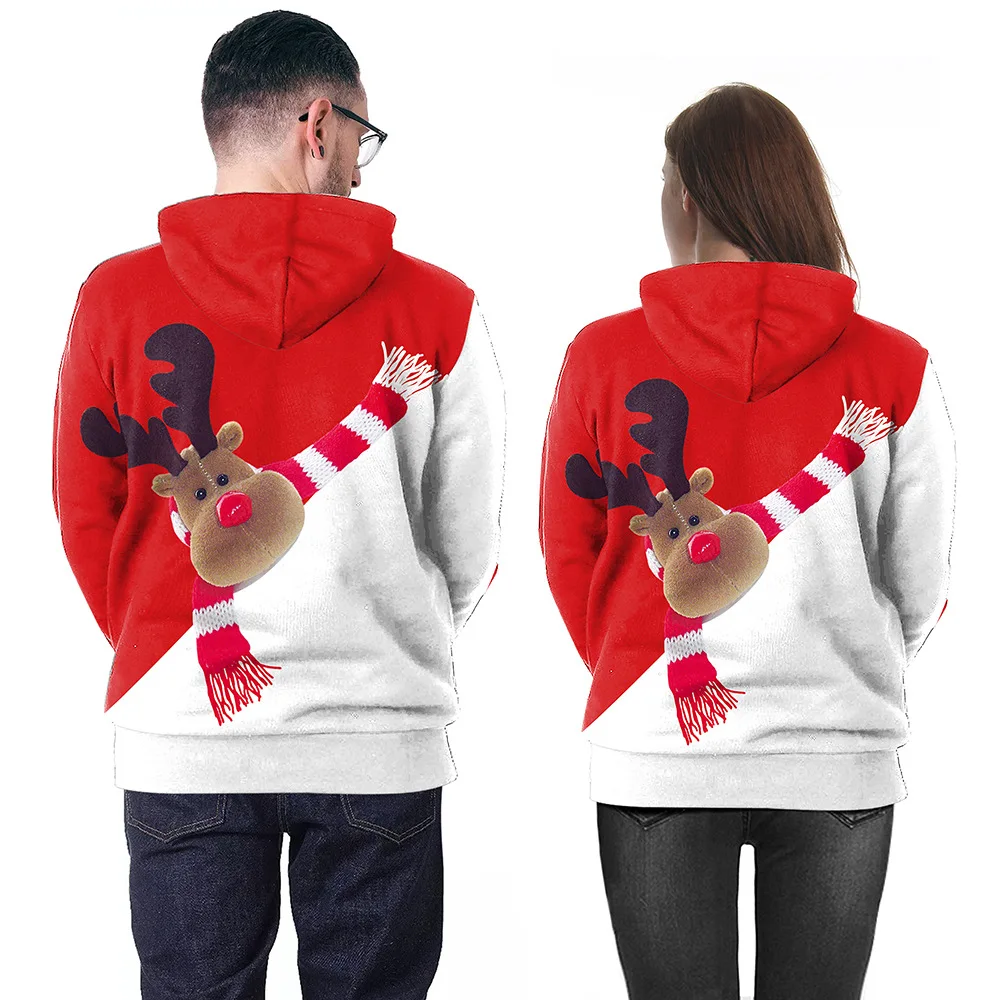 Рождественская толстовка с рисунком коровы для мужчин осенние праздники