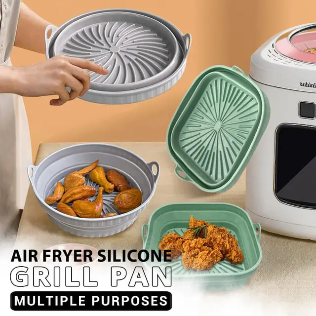 Dropship 2 Pcs Food Grade Silicone Easy Cleaning Air Fryer Liners Reusable Air  Fryer Silicone Pot Food Safe Air Fryer Oven Accessories Replacement For  Flammable Parchment Liner Air Fryer Basket to Sell