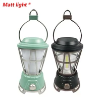 portable retro camping lamp white warm usb led light tents lanterns outdoor lighting battery lamps camping table bivouac lights