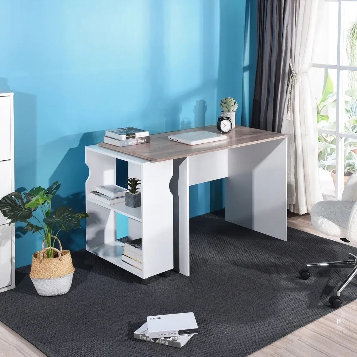 

Table With Removable Bookcase