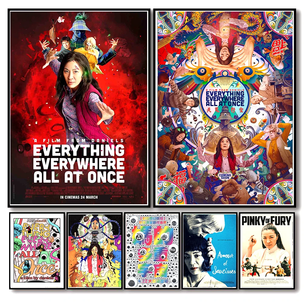 Постер «Все повсюду за один раз», 2022, фильмы в скандинавском стиле, плакат на холсте, декоративная роспись, настенное искусство, Декор для дома, комнаты, подарки