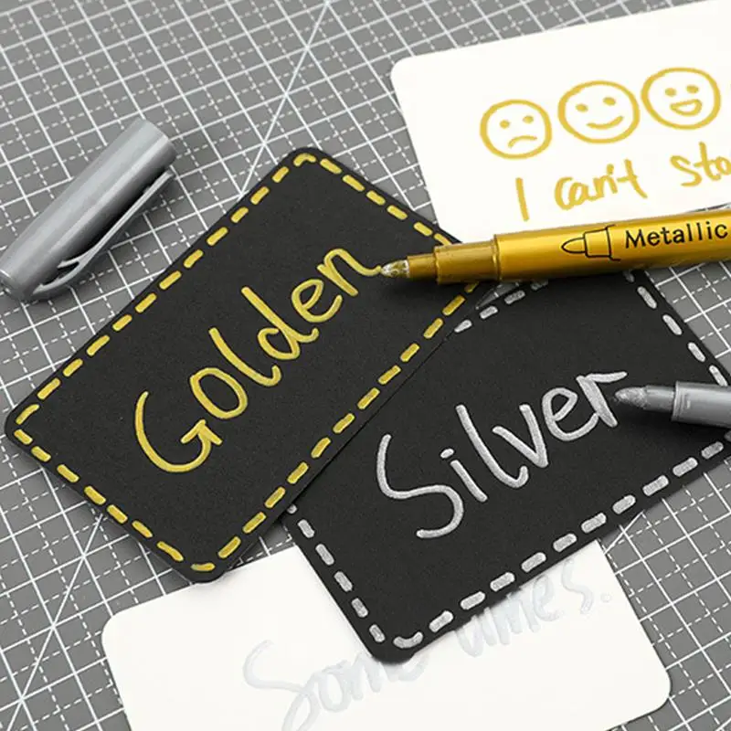 Металлические Водонепроницаемые перманентные Маркеры золотого и серебряного