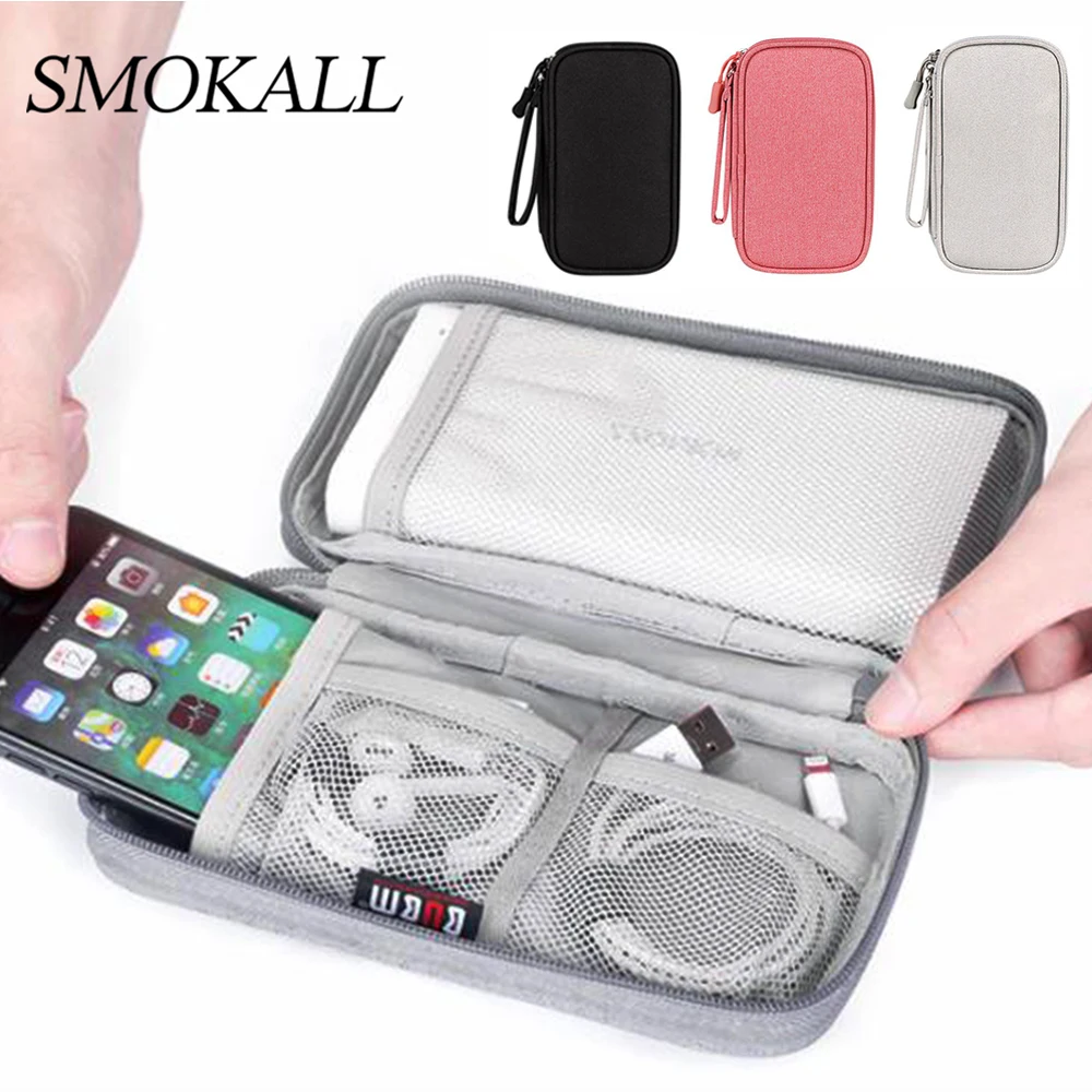 Portable Cable Travel Storage Bags Pouch Electronic Digital USB Case Accessories Storage Bag For Cord Charger Power Hard Drive