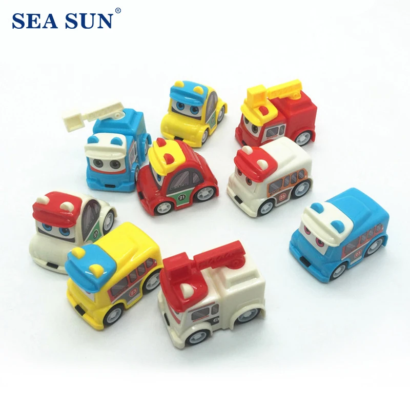 

1PC Cartoon Transportation Toys Cute Plastic Pull Back Toy Cars for Child Mini Car Model Funny Kids Toys for Boys Girls