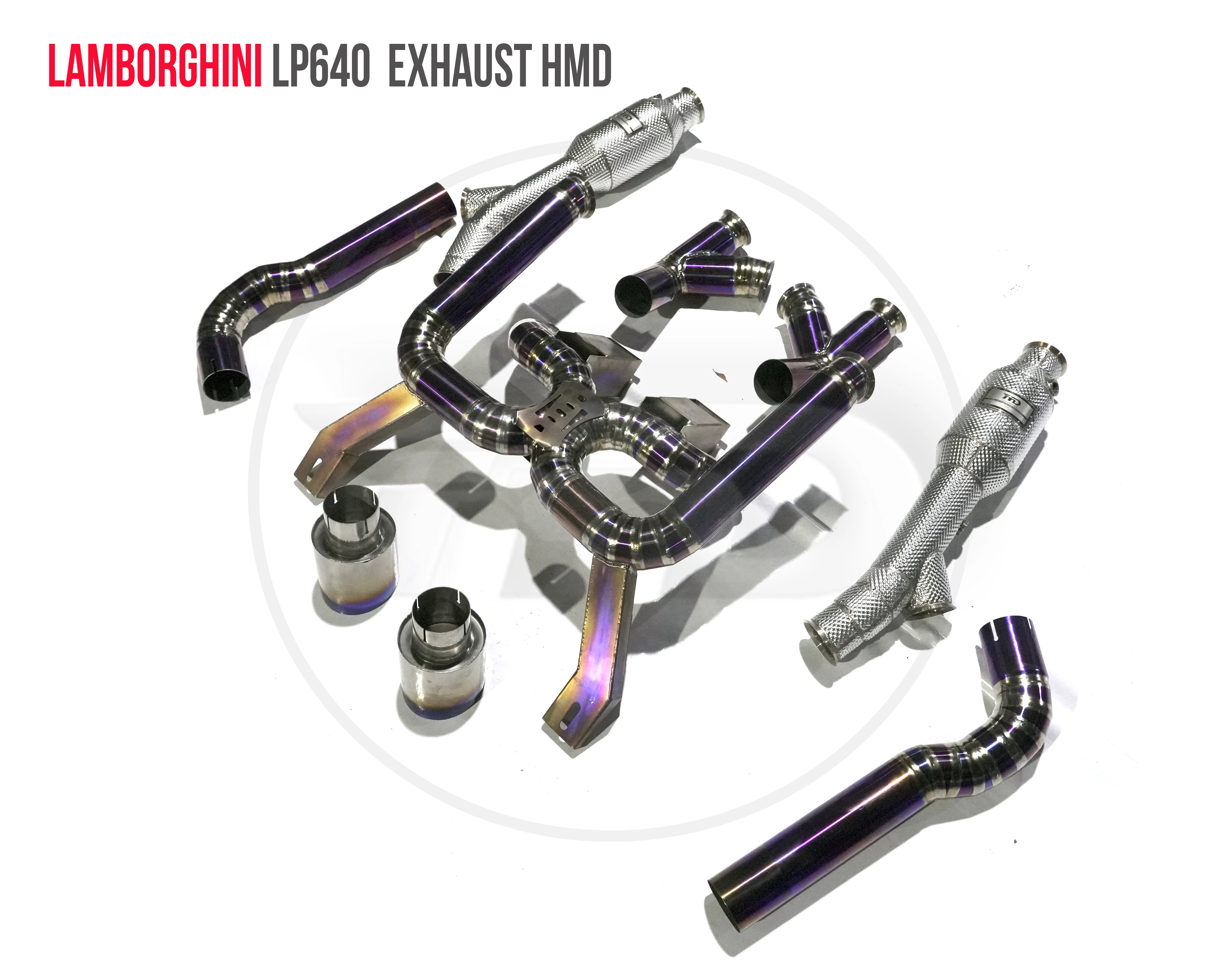 

HMD Titanium Alloy Exhaust Tail Section Downpipe With Valve is Suitable For Lamborghini Murcielago LP640 Muffler Modification