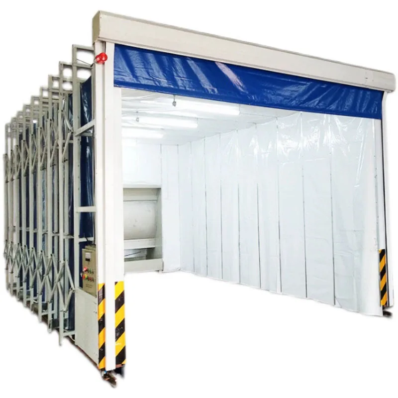 Мобильная Складная Выдвижная кабина для покраски распылением больших частей 20 м