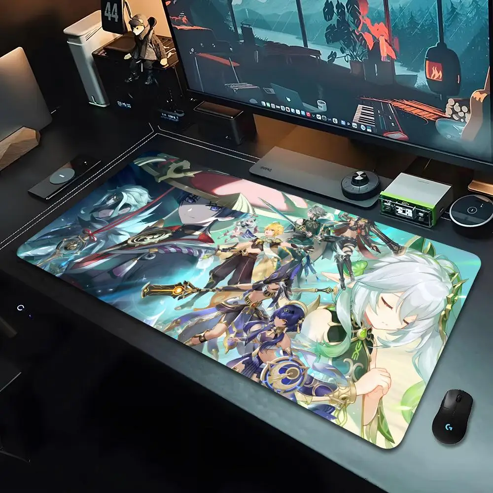 Коврик для мыши Game Genshin концепция дизайна HD большой коврик 90x40 см офисная