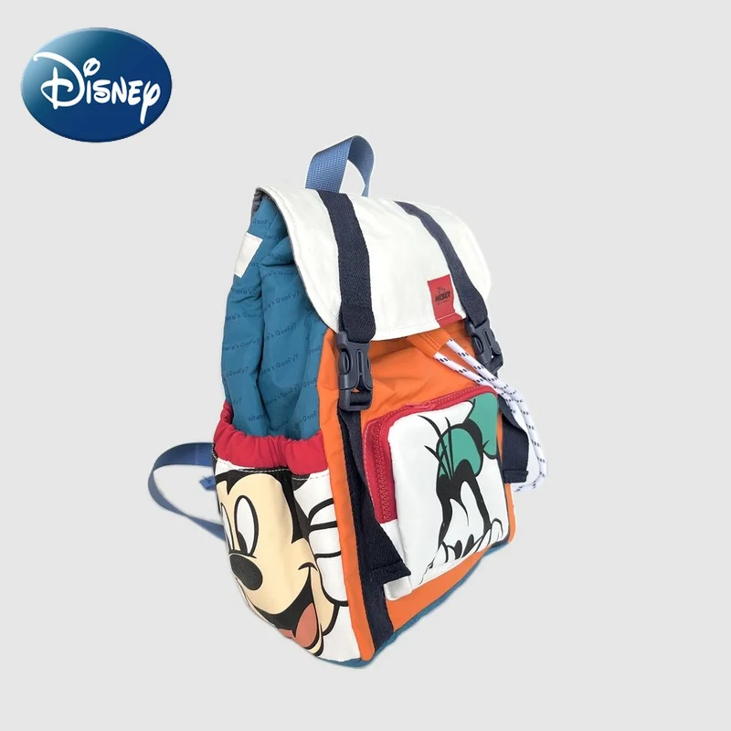 Disney's New Lightweight Stitching Mickey Cartoon Print Children's Backpack Large-capacity Drawstring School Bag Hand Bags