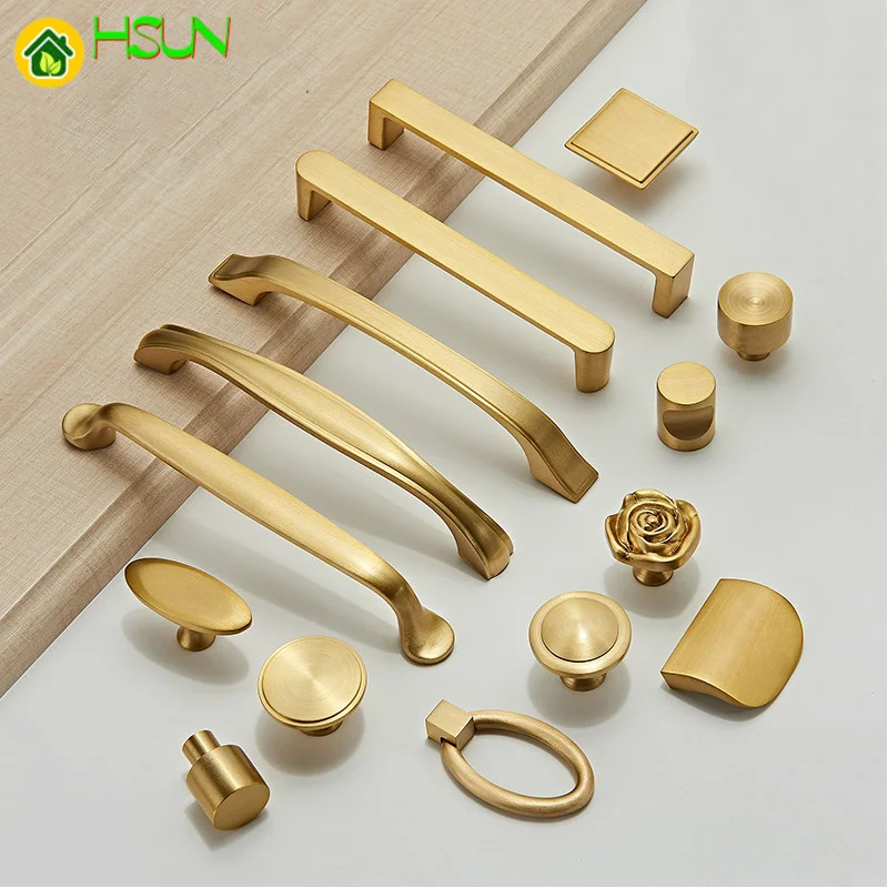 1 шт. латунные ручки для ящиков и мебели |
