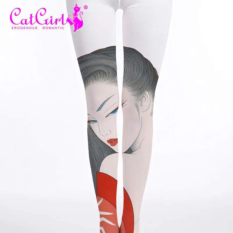 

Personalized Printed Pantyhose Stockings Women's Autumn and Winter Stockings Tide Brand 120D Japanese Lolita Lolita Socks