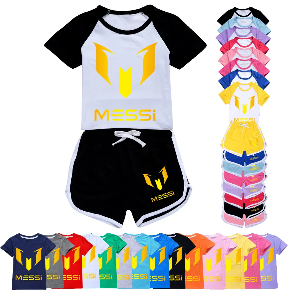 

MESSIABELING Anime Toddler Boy Clothes Summer Pajamas Cotton Short Sleeve T Shirt + Shorts Costume Girls Casual Sportswear Set