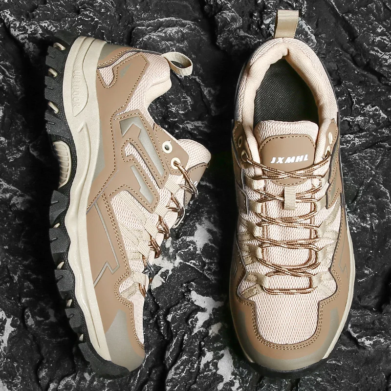 Winter Sneakers For Men 2022 New Leather Hunting Tourism Mountain Shoes Lace Up Trail Footwear Keep Warm Snow Botas Hombre Boot