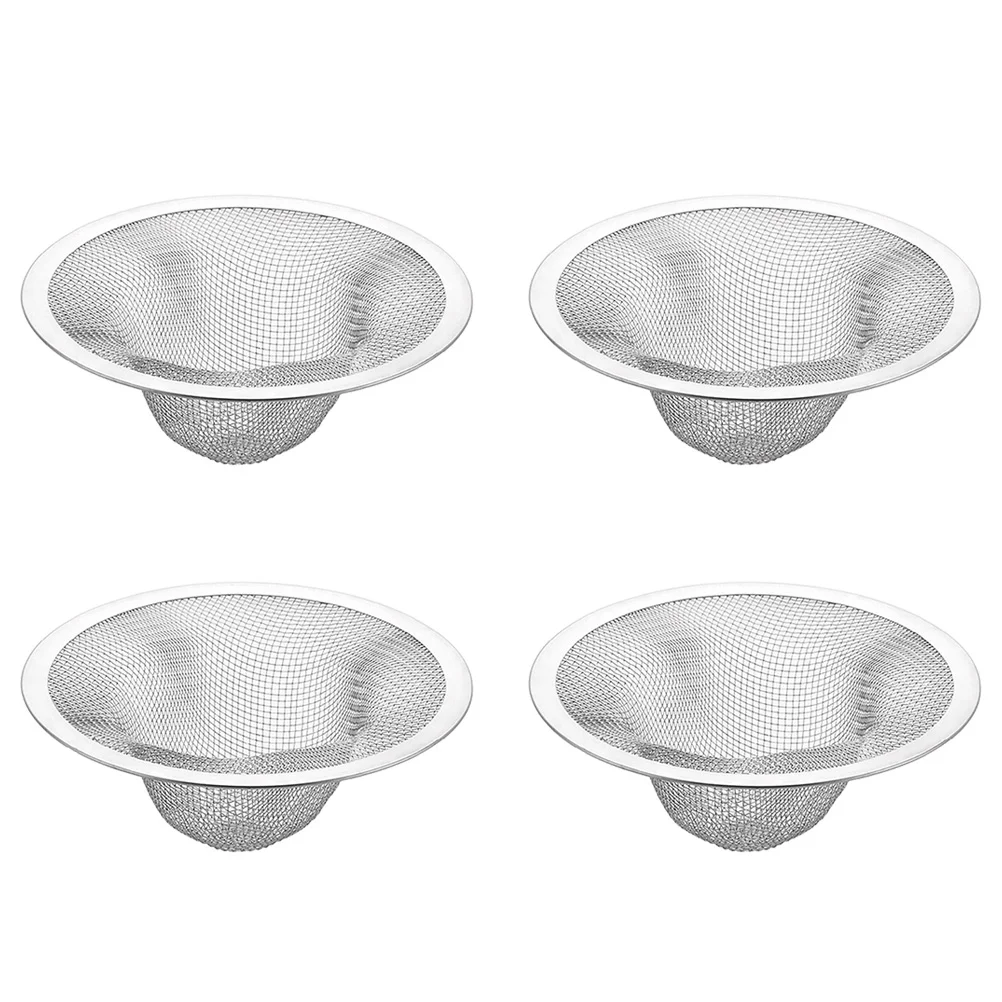 

4PCS Mesh Sink Drain Stainless Steel Filter Floor Drain Garbage Hair Catcher for Kitchen Bathroom