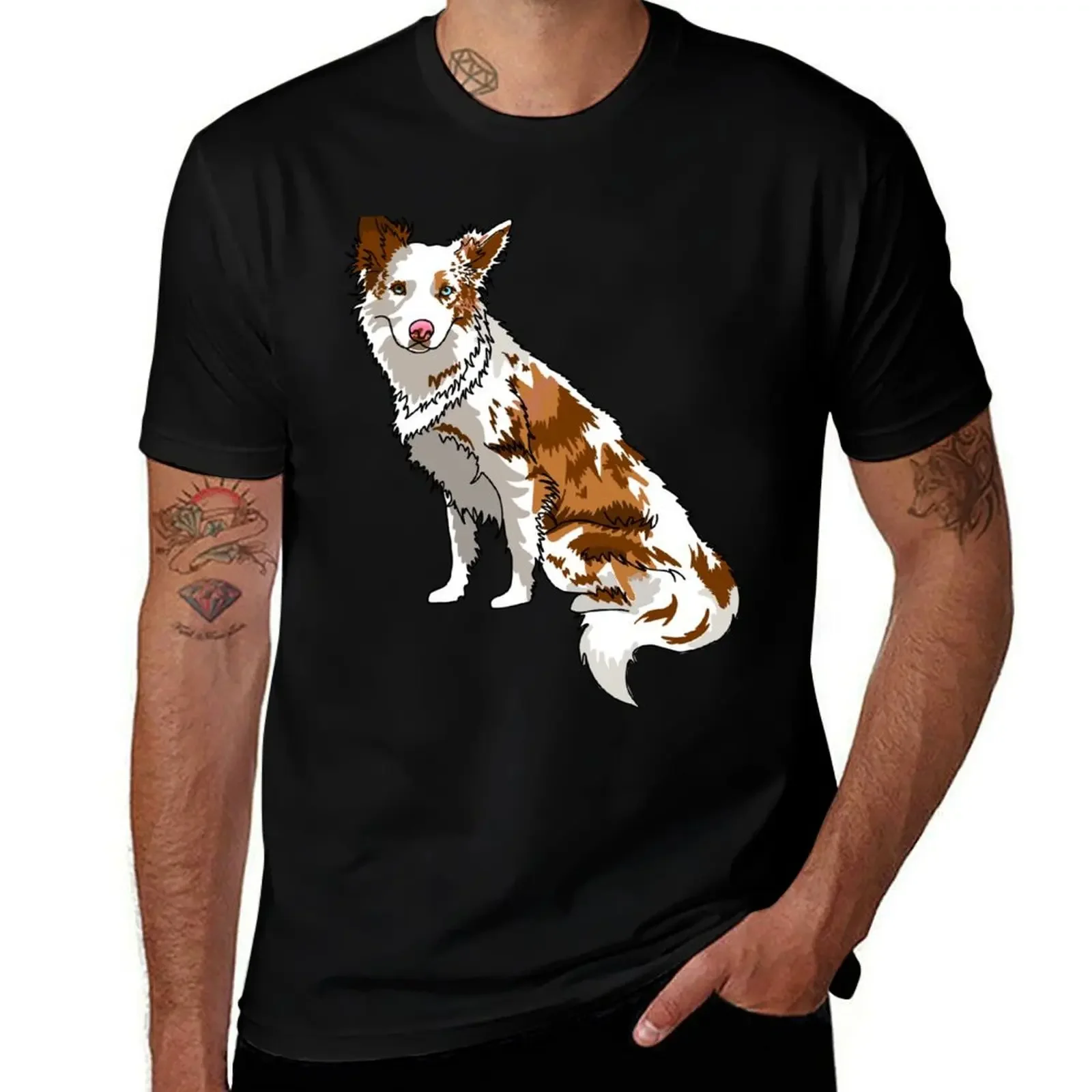 Футболки Red merle border футболка с колли графическим рисунком для баскетбола футболки
