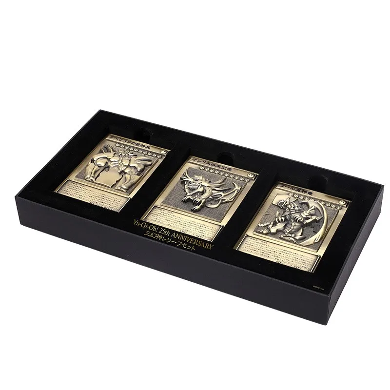 

Оригинальная металлическая карта Yu-Gi-Oh 3D Slifer the Sky Dragon/Obelisk the Tormentor/The Winged Dragon of Ra с трехмерным тиснением