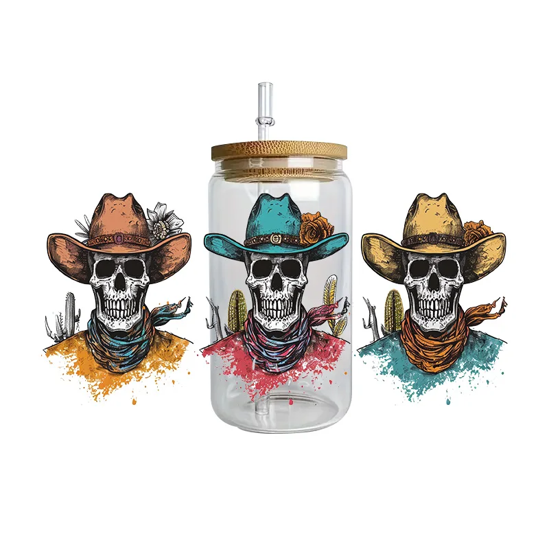 Серия Western Cowboy Skul легкая очистка водонепроницаемые наклейки сделай сам