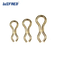 wifreo 50pcs thick wire carp fishing splay rings leader sinker eyes gold loops fishing connector for carp rig accessories s m l