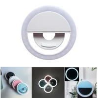 clip on selfie 4 level adjustable brightness lamp portable rechargeable circle fill ring lights for phone laptop livestream
