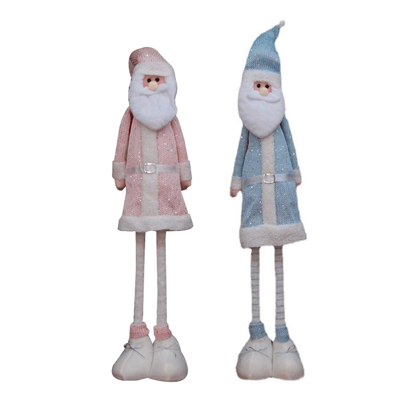 

Retractable Christmas Ornaments Long Legs Standing Telescopic Santa for Doll Toy