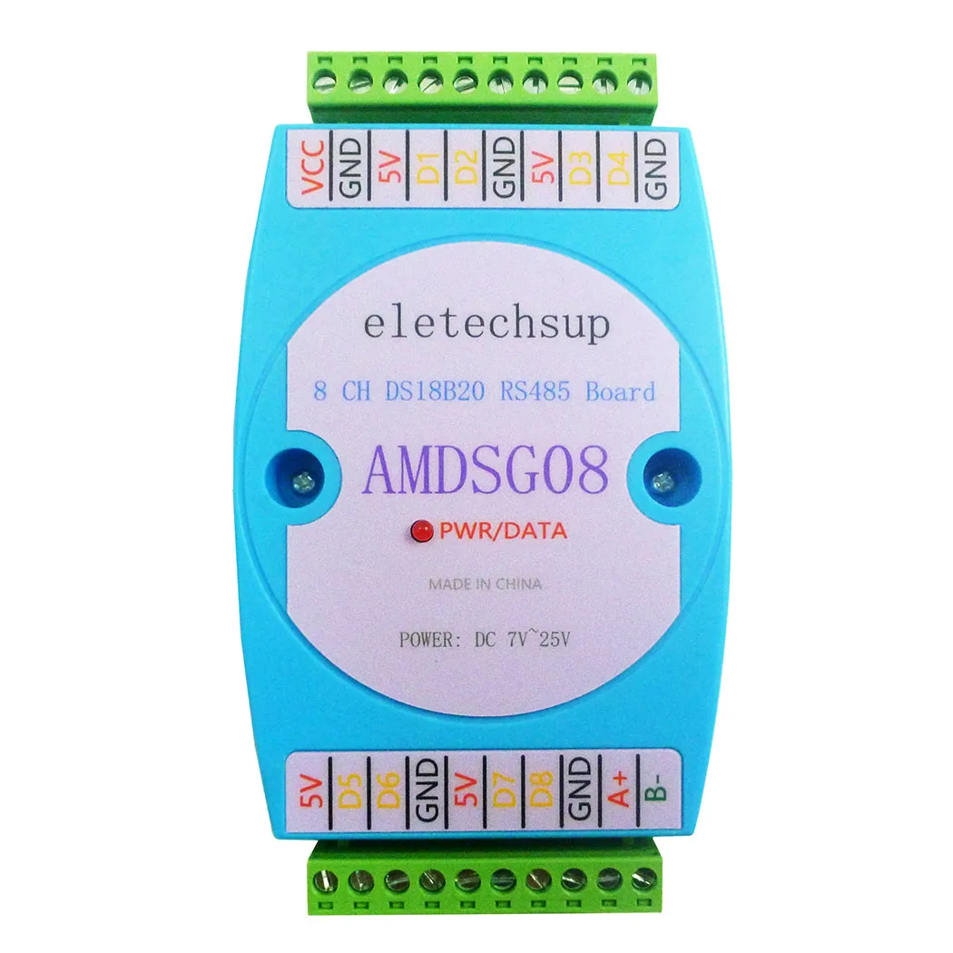 8 модулей измерения температуры DS18B20/связь RS485 MODBUS RTU заменяет WP3066ADAM