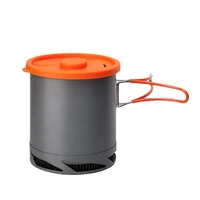 heat exchanger pot 1l foldable cooking pots with mesh bag outdoor camping cookware