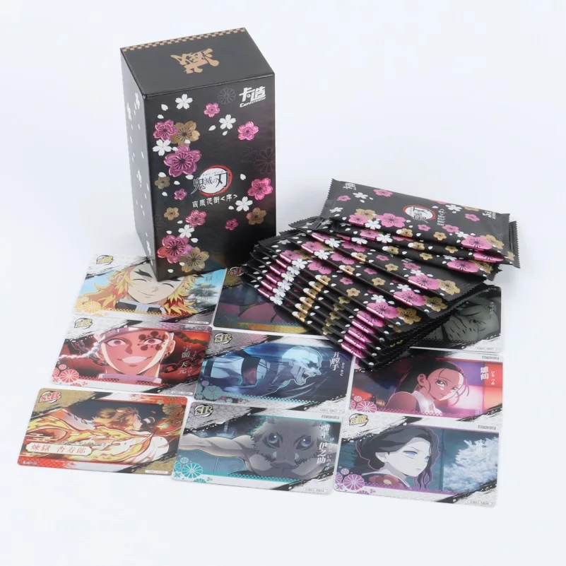 

Demon Slayer Card Flower Street collectible toys Children Anime Peripheral Character Collection Kid's Gift Playing Card Toy
