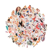 50Pcs/Lot Retro Sexy Girls VscoStickers For Mobile Phone Car Laptop Luggage Bicycle Skateboard Pvc Waterproof Sticker Decal
