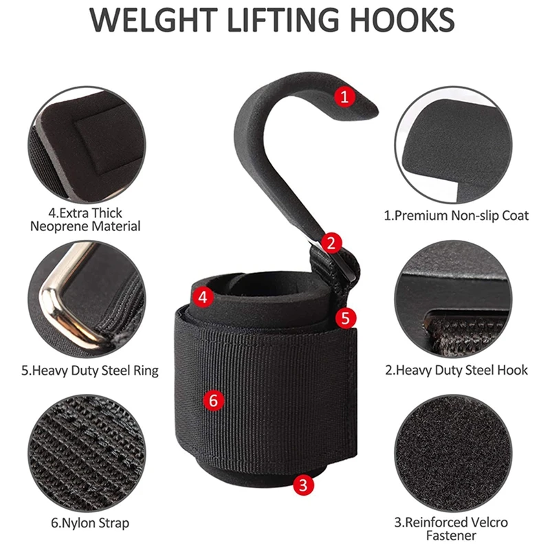 Новые захваты-Крючки для тяжелой атлетики с запястьями ремешок на запястье