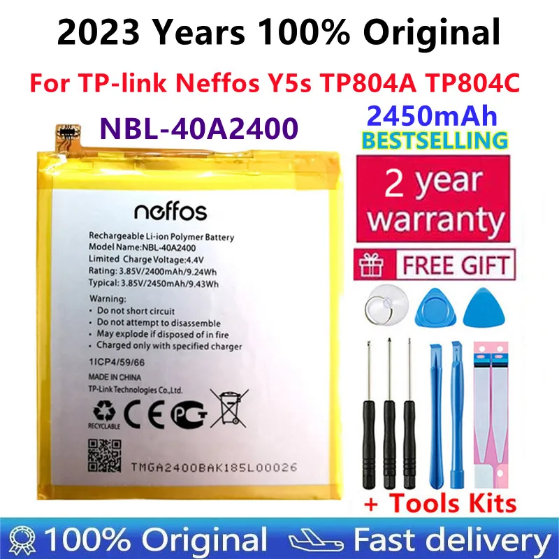 Новый высококачественный аккумулятор 2450 мАч для телефона TP-Link Neffos Y5s TP804A TP804C, аккумулятор для сотового телефона + наборы инструментов Новый высококачественный аккумулятор 2450 мАч для телефона TP-Link Neffos Y5s TP804A TP804C, аккумулятор для сотового телефона + наборы инструментов