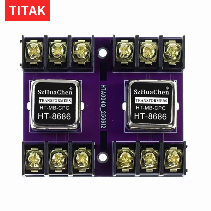 Фото Аудиоизоляционный трансформатор HT-8686 из пермаллоя 600:600, 20Гц-20КГц, для преобразования сбалансированного в несбалансированный сигнал №1