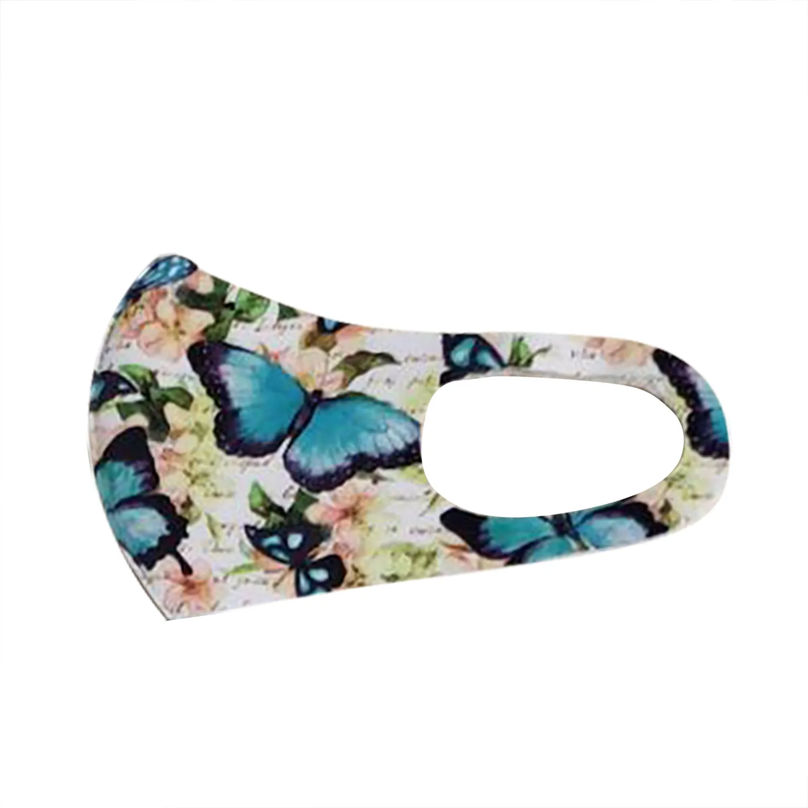 1 шт. дышащая шелковая маска с принтом бабочек |