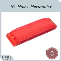 1 piece 10 hole harmonica mouth organ puzzle instrument early education pink color