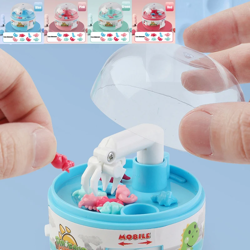

Capsule Toy Mini Claw Machine Catch Dinosaur Game Cute Catcher Stress Relief Micro Dino Figures Small Prize for Kids Children
