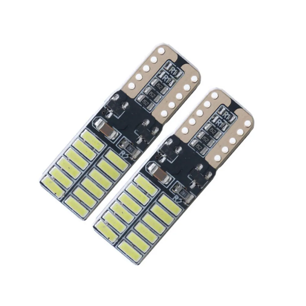 

T10 LED lights White 000 hours Xenon 24-LED 24-SMD 50 Bulbs CANbus Eyebrow LED bulb