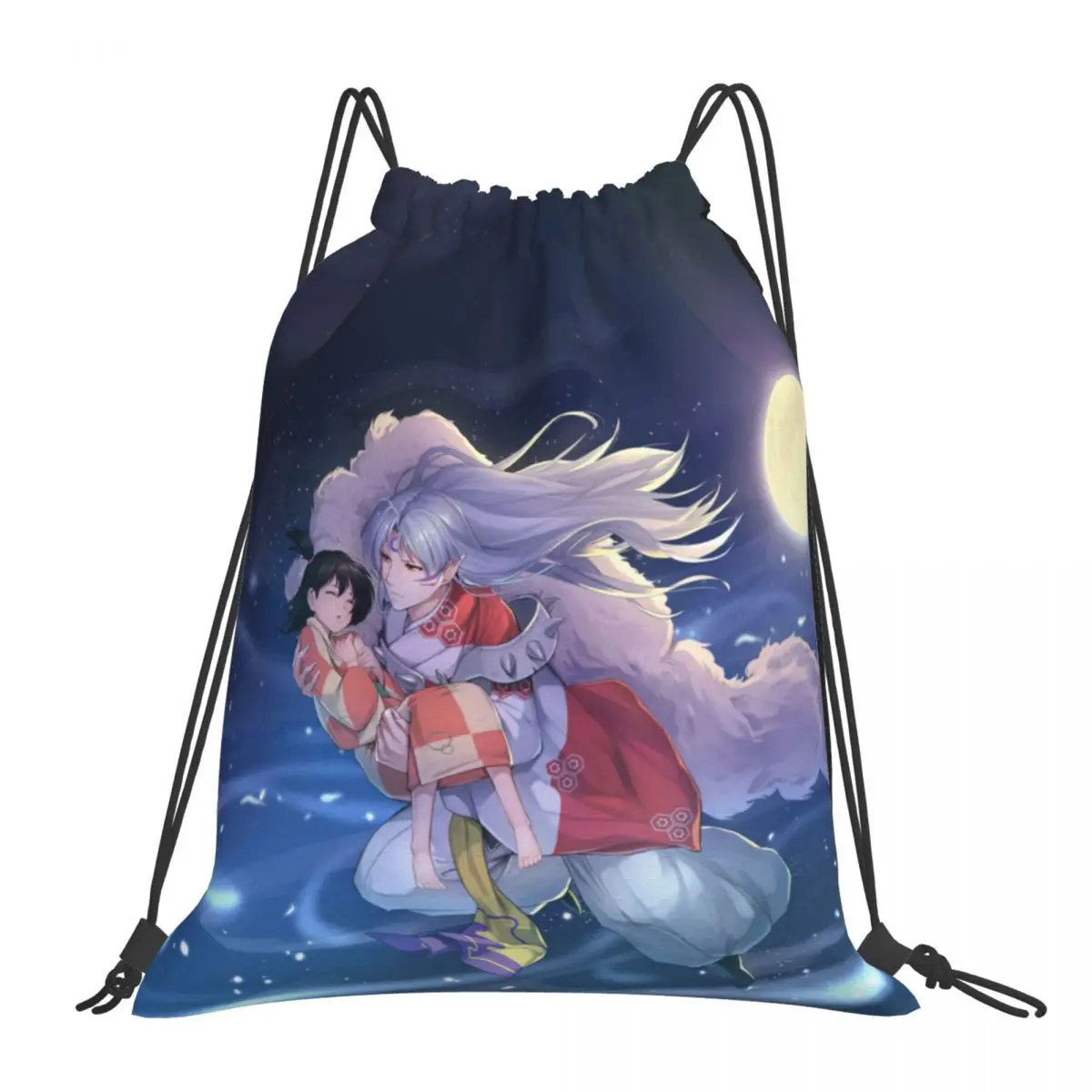 

Inuyasha Drawstring Backpack Bag Gym Sport Sackpack Women Men String Cinch Yoga Lightweight Unisex knapsack