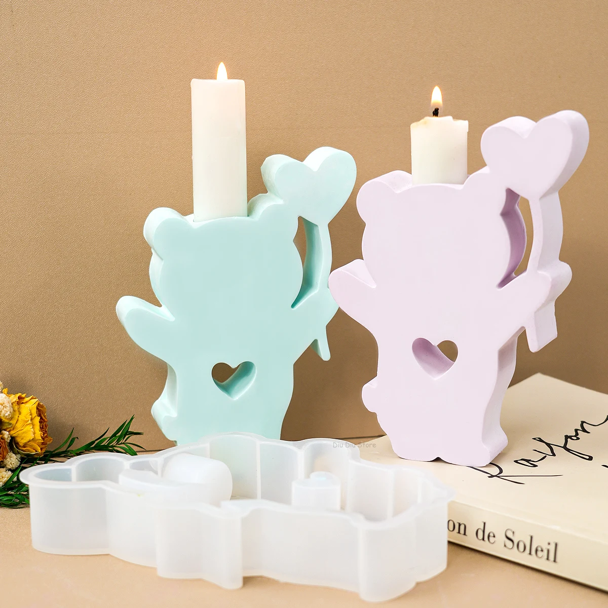 3D милая детская силиконовая форма для рукоделия животное создание пластыря