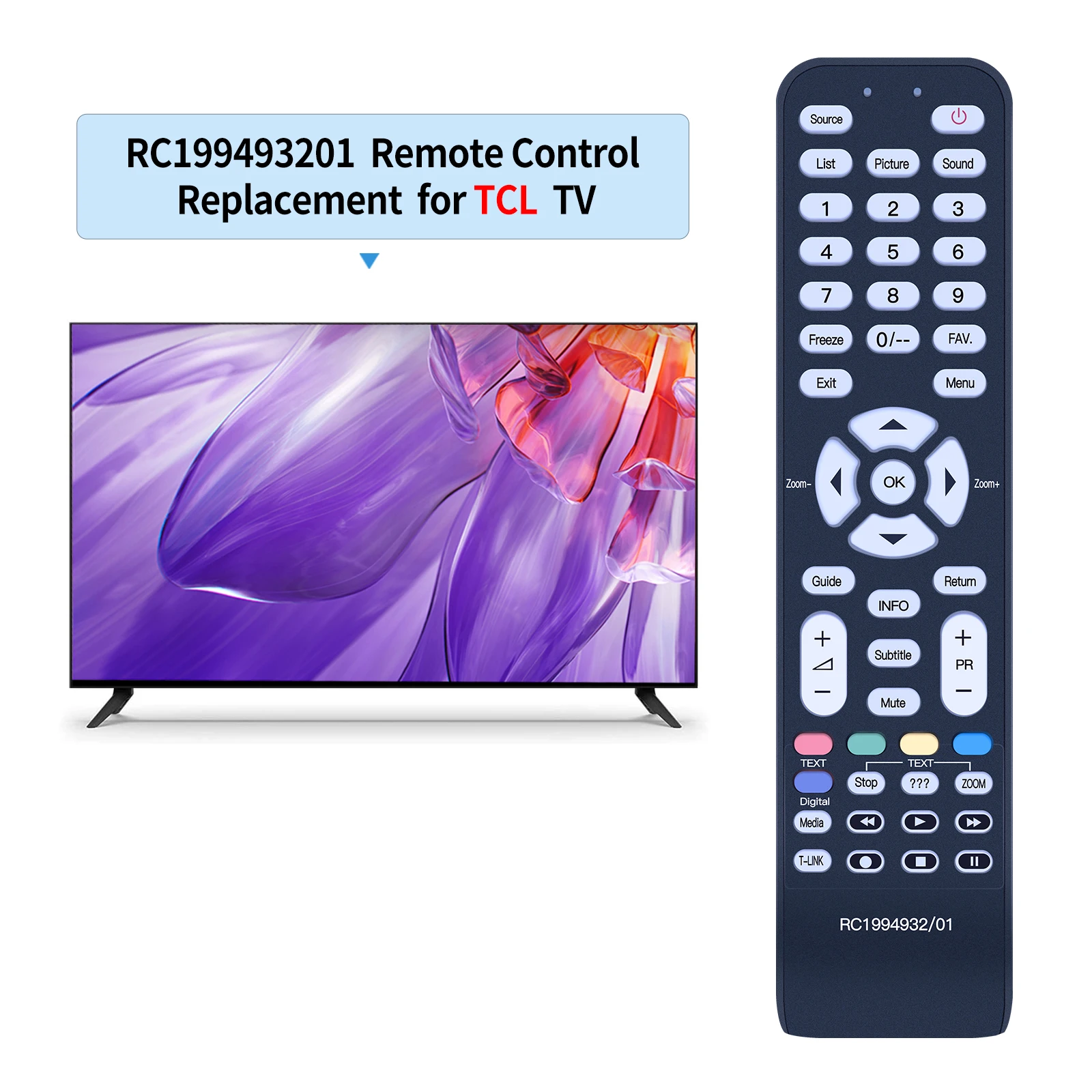 Новый пульт дистанционного управления RC1994932/01 для TCL TV L26M9HD L32M9HD L42M9FHD L32M11HD