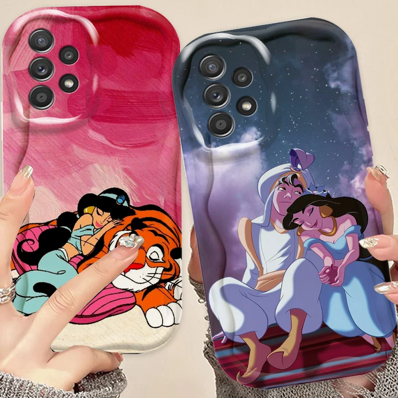Disney Aladdin искусство для Samsung A55 A54 A53 A52 A35 A34 A33 A32 A25 A24 A23 A22 A21S A15 A13 A14 5G волнистый