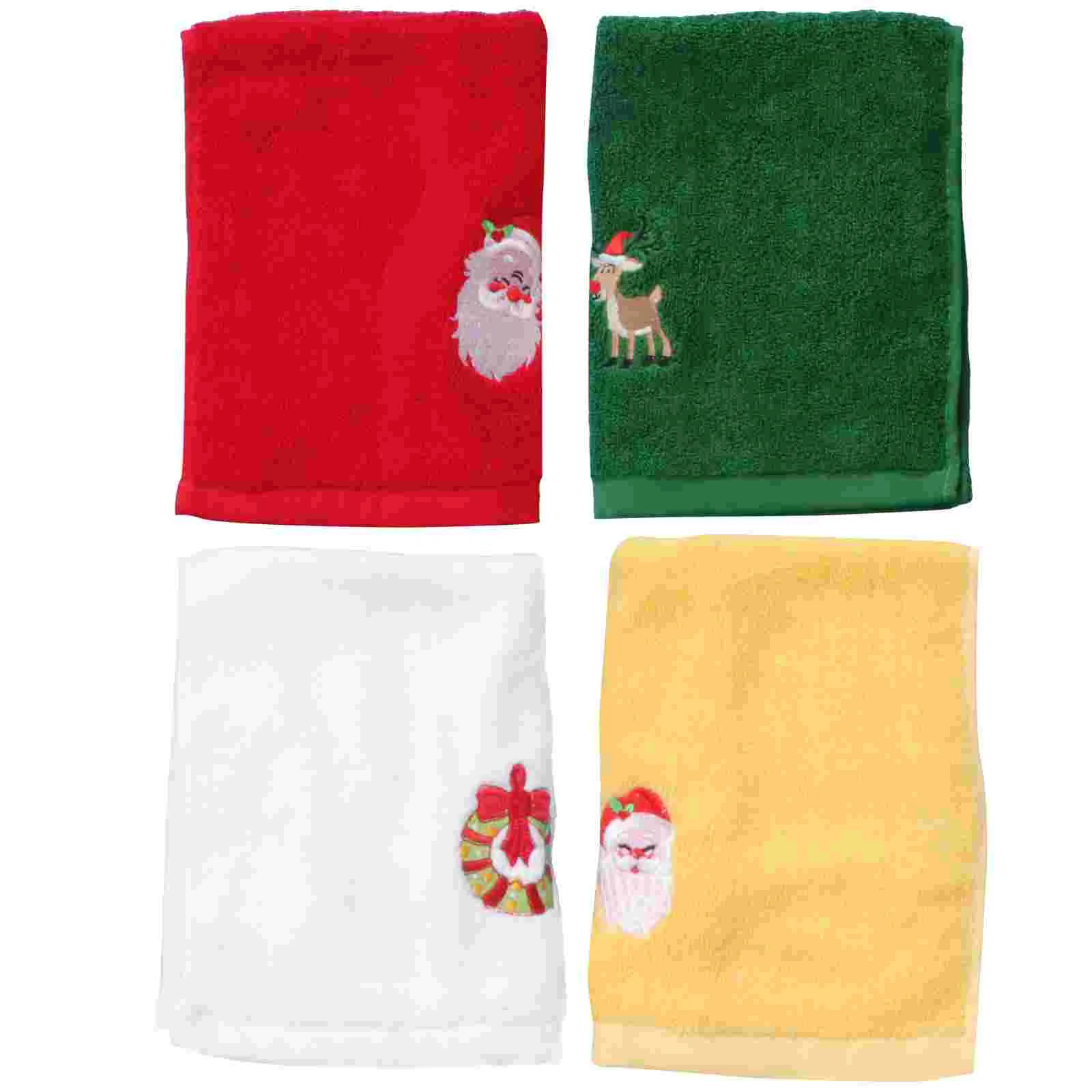 

Towels Christmas Towel Dishhand Decorative Wash Bathroom Face Tree Facial Tea Kitchen Washing Bulk Gift Basin Set Festive Fabric