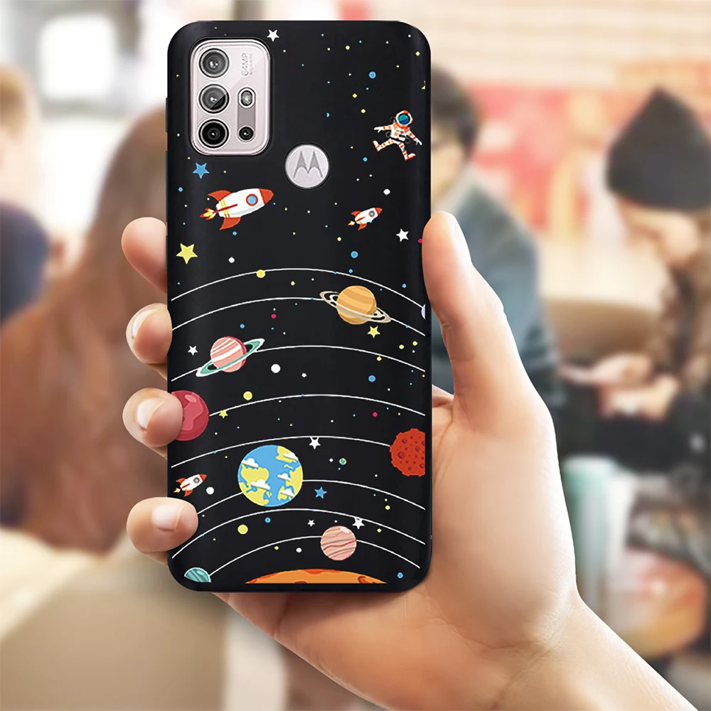 fundas space star phone case for motorola moto g9 play e7 plus e40 g60s g30 g50 g60 g40 fusion g7 power eu e20 bumper cover free global shipping