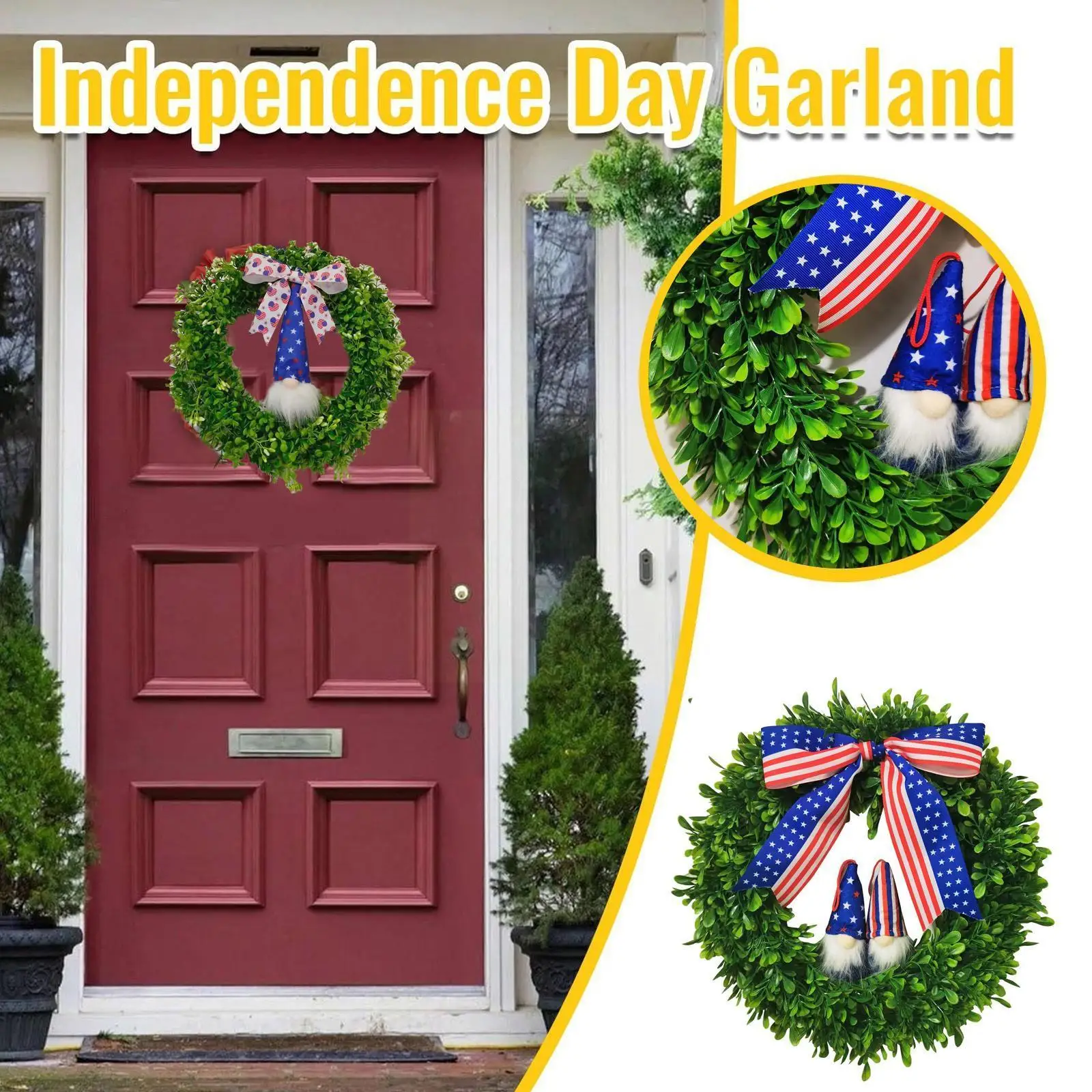 

4th Of July Gnome Independence Day Hanging Ornaments Patriotic Gnomes Ornaments For Independence Day Tree Decoration N1d6