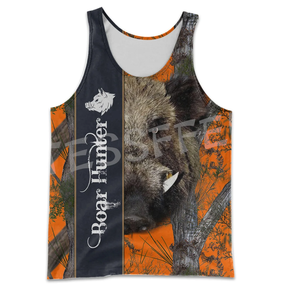

NewFashion Custom Name Boar Hunting Camo Hunter Tattoo 3DPrint Men/Women Streetwear Summer Harajuku Sleeveless TankTop Vest X