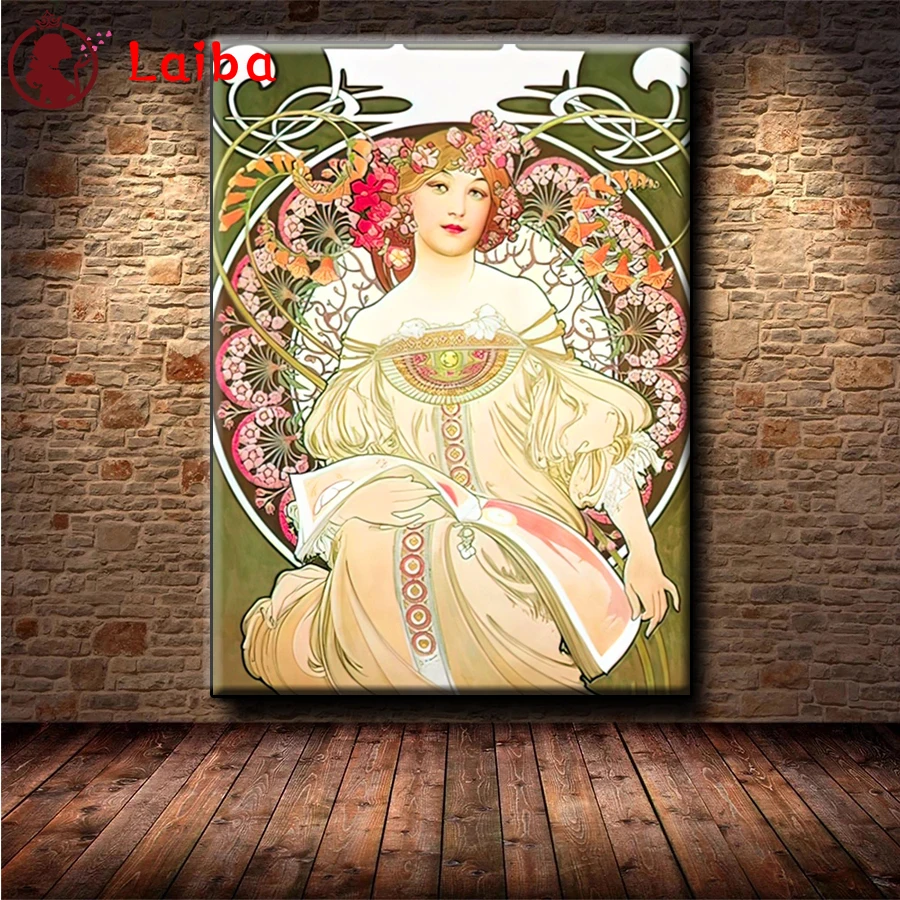 

Круглая Алмазная мозаика сверло, Европейский классический вышивка крестиком для женщин, алмазная вышивка, художественная живопись, полный квадратный Декор для дома