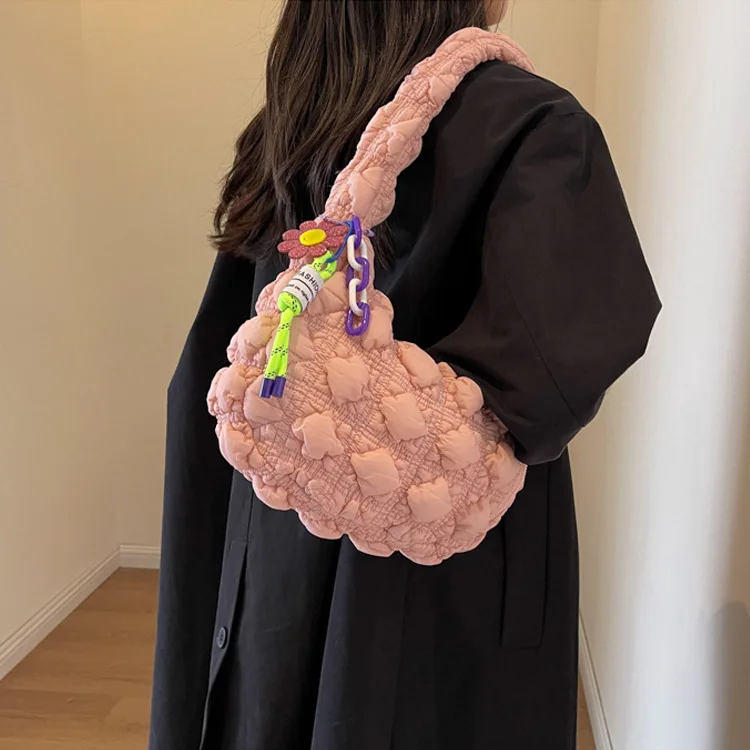 

Fashion Pleated Cloud Bag Women's Totes Bag Casual Mini Korean Shoulder Bag Large Capacity Designer Crossbody Handbag