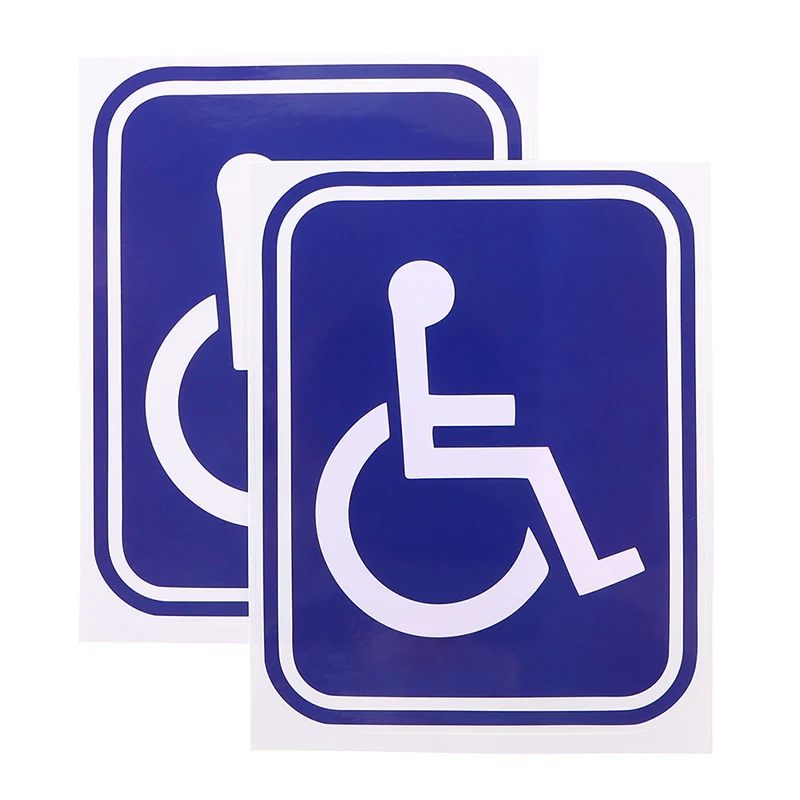 

2PCS Disabled Sign Disability Mobility Parking Car Sticker PVC Decal Metal Motorcycle Decorative Sticker For Skoda Hyundai Cruze