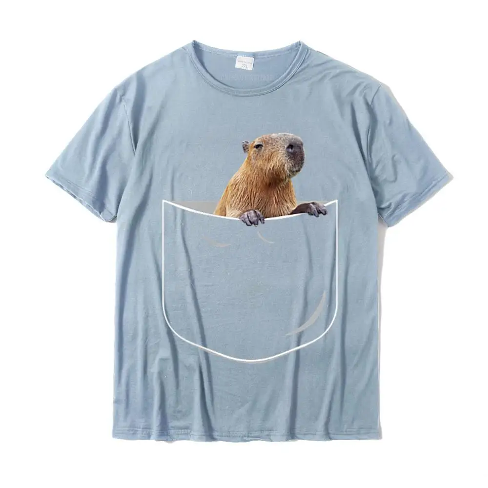 

Pocket Capybara T Shirt Funny Capybara In Pocket Gift Men Women T-shirts Cotton Unisex Tees Custom Male Clothing Free Shpping