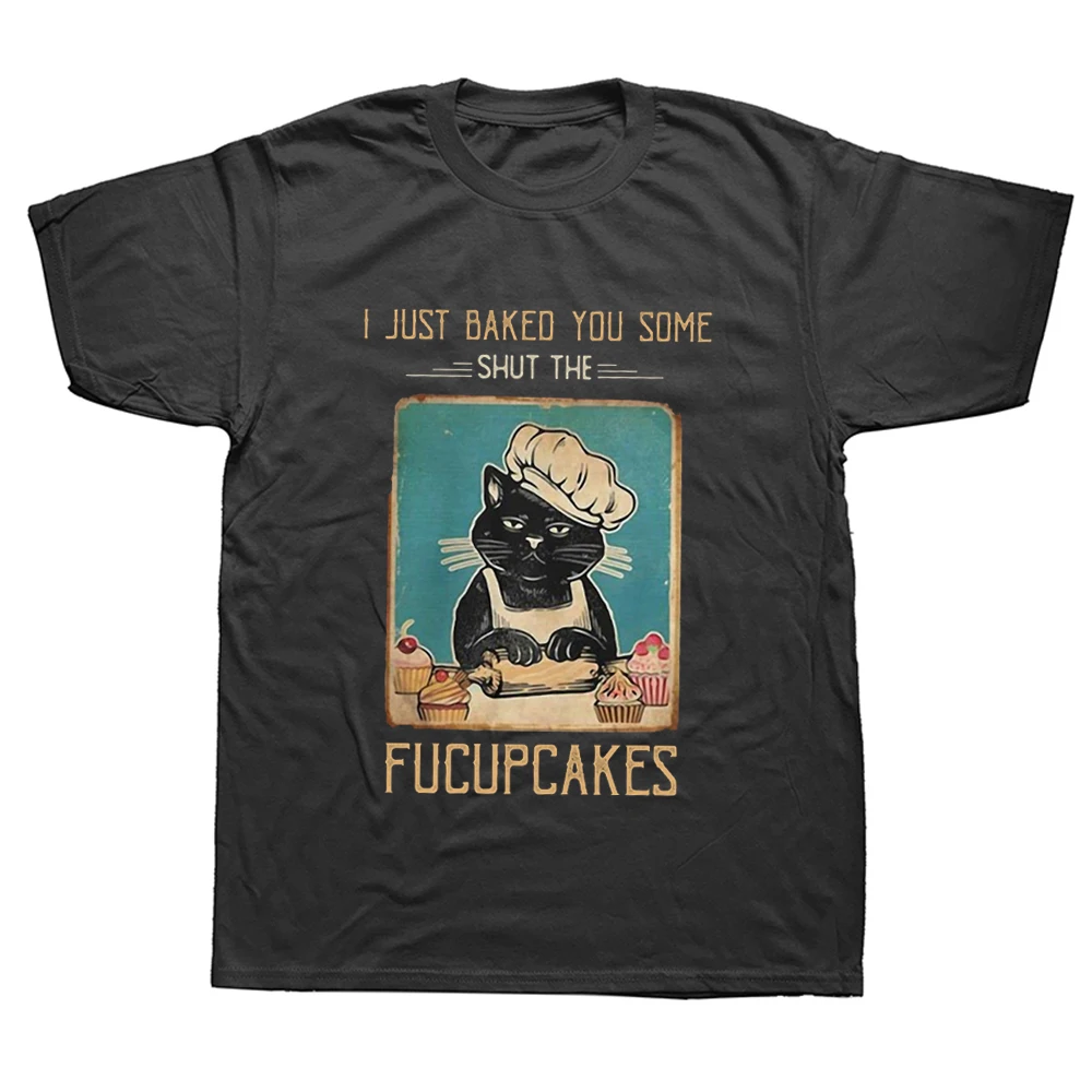 

Футболка мужская с коротким рукавом, забавная уличная одежда из хлопка, с принтом шеф-повара, выпечки торта, подарок на день рождения, Стильн...